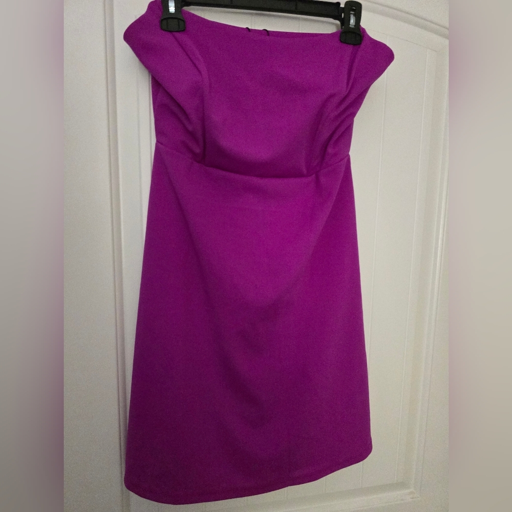 Susana Monaco Strapless Magenta Mini Dress